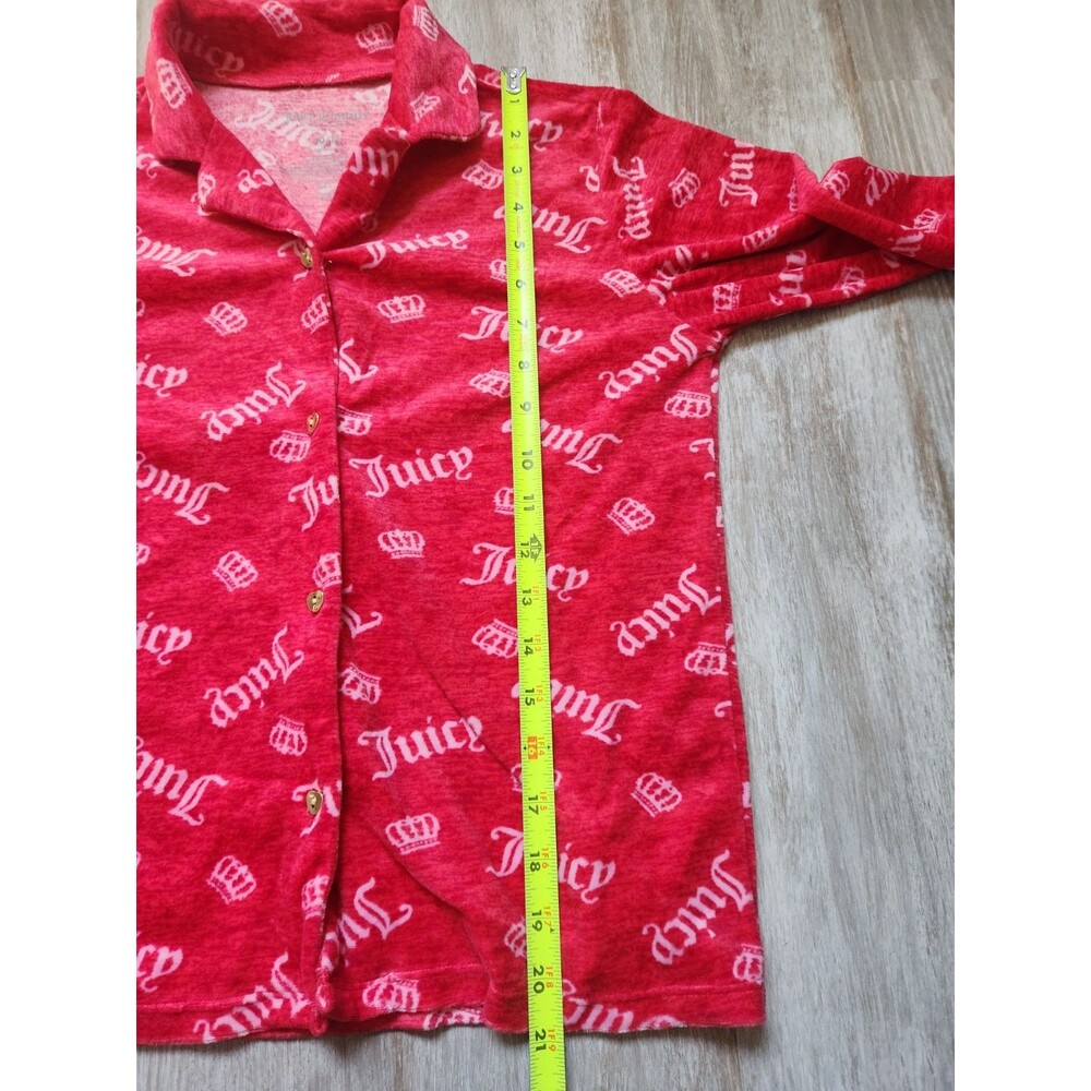 Juicy Couture Girl 2 Piece Pajama Set Size 10 12 Pink Logo Print Long Sleeve EUC - Picture 5 of 13